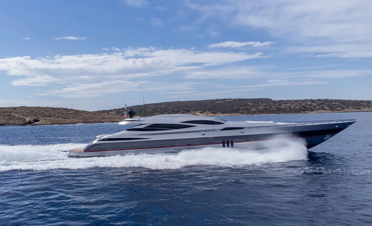 a boat on the water aboard REBOOT Yacht for Sale