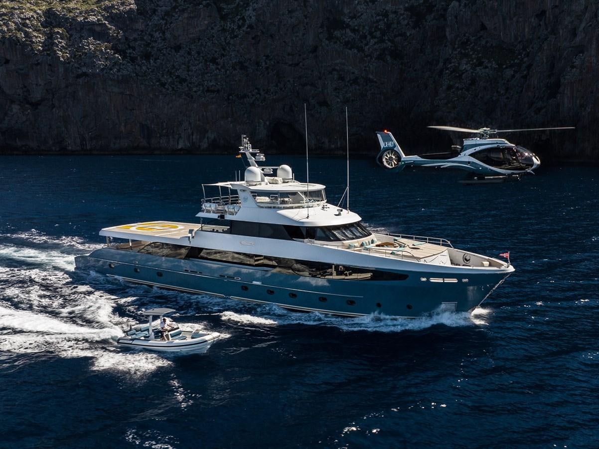 a boat on the water aboard FLYING MANTA Yacht for Sale