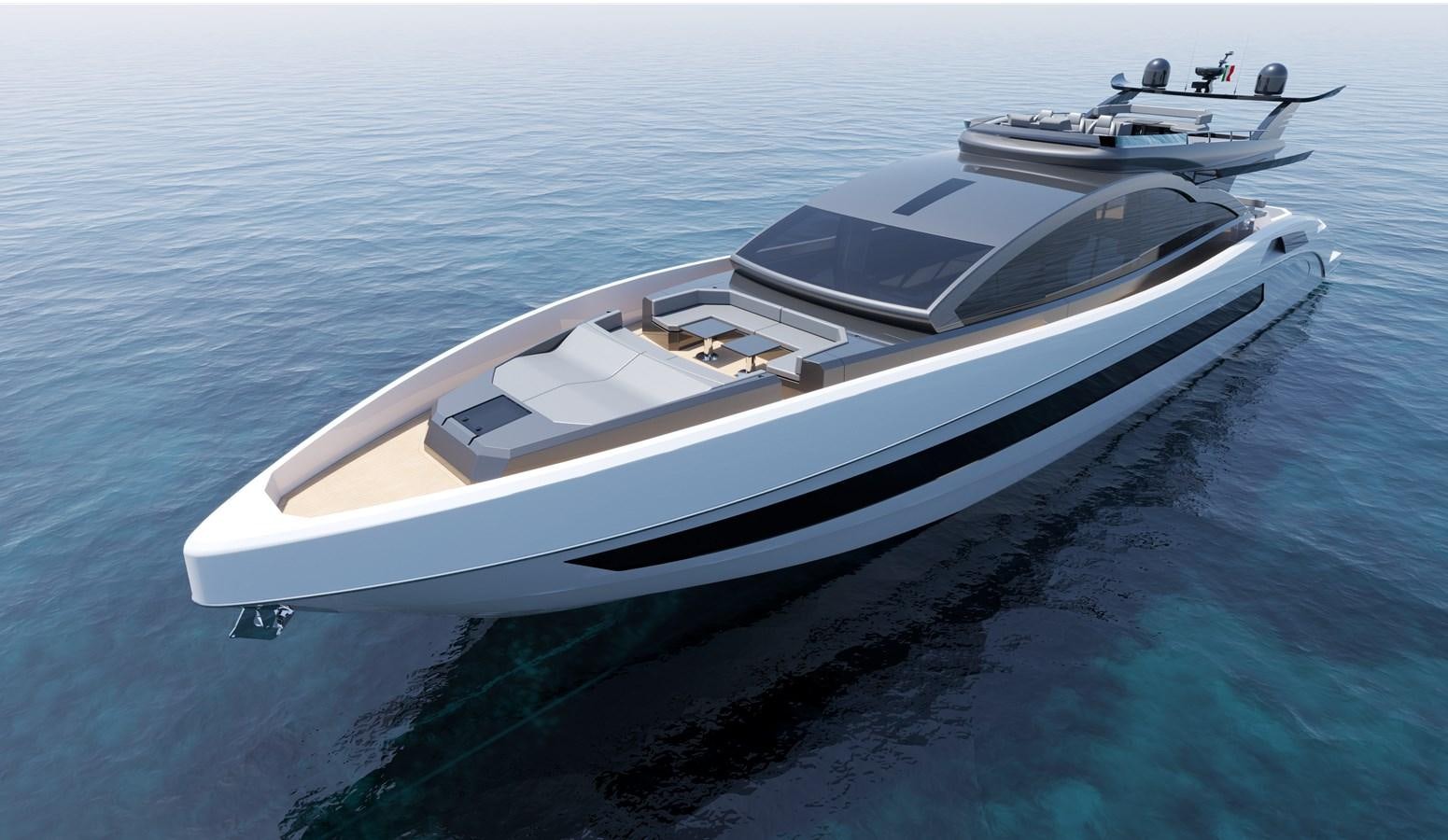 a white boat on the water aboard NEW GLADIATOR 961 SPEED Yacht for Sale