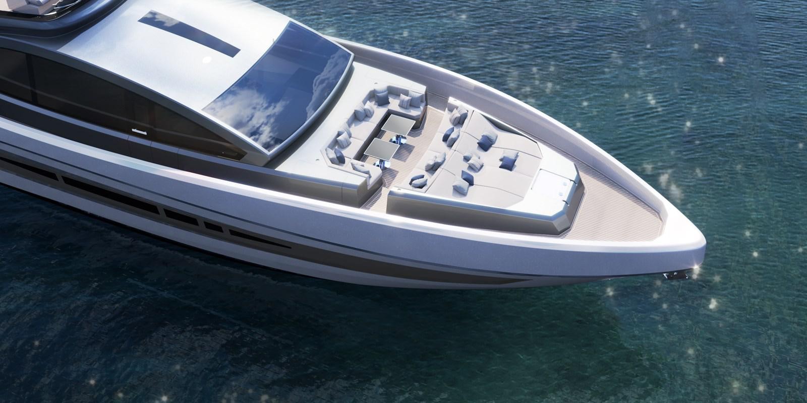 a white boat on the water aboard NEW GLADIATOR 961 SPEED Yacht for Sale