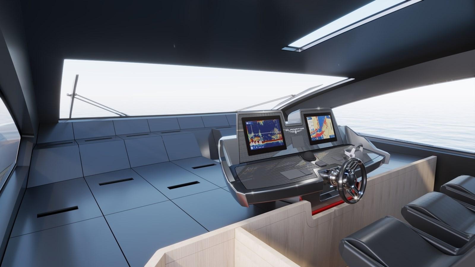 inside of a car aboard NEW GLADIATOR 961 SPEED Yacht for Sale