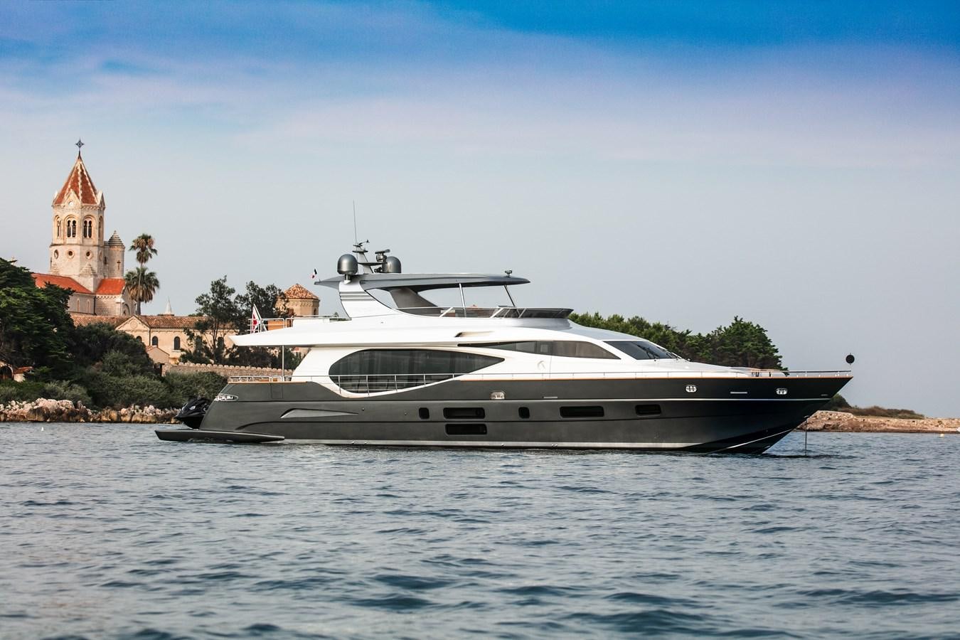 a boat on the water aboard NEW CANADOS 888 EVO Yacht for Sale