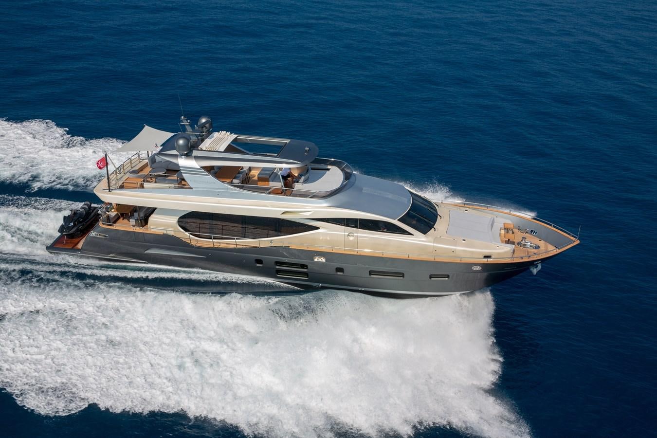 a boat on the water aboard NEW CANADOS 888 EVO Yacht for Sale