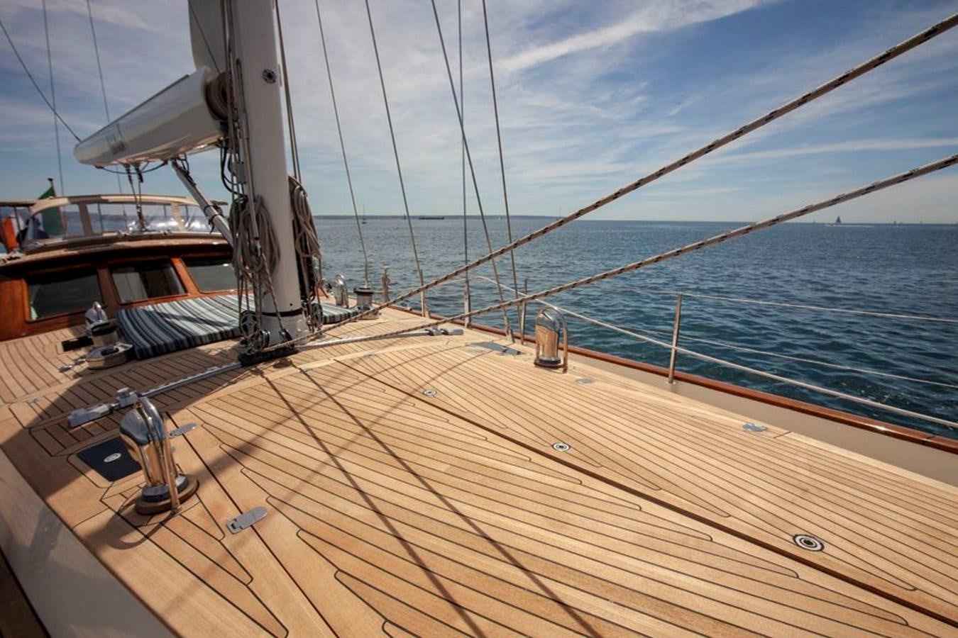 a wooden deck on a boat aboard SWEET EMOTION Yacht for Sale