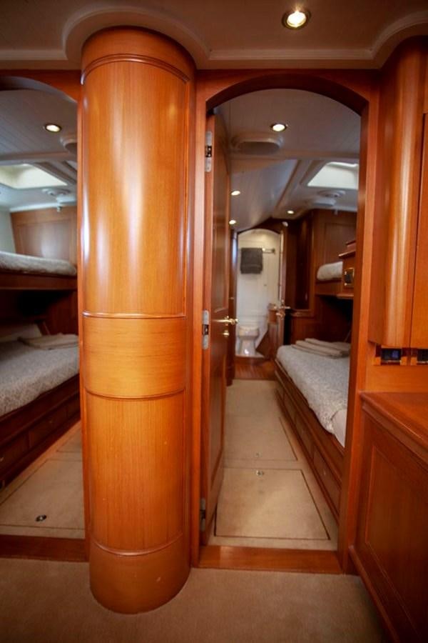 a large wooden door aboard SWEET EMOTION Yacht for Sale