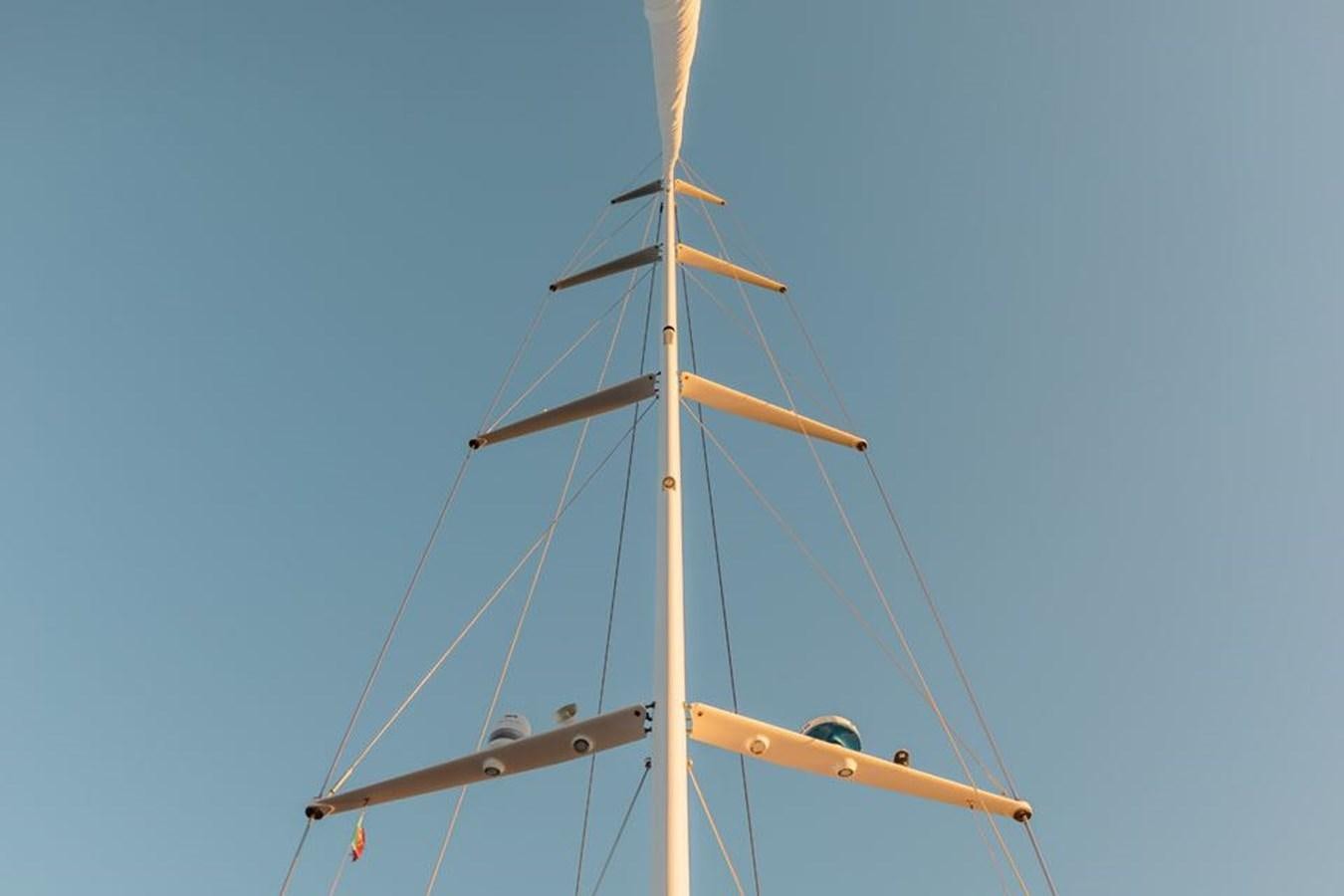a tall metal pole with a large antenna on top aboard PAULINE AF SKANOR Yacht for Sale