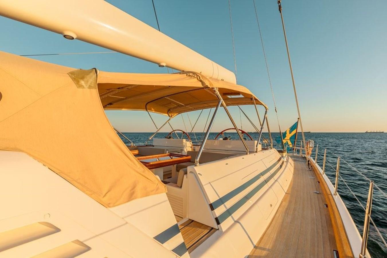 a boat on the water aboard PAULINE AF SKANOR Yacht for Sale