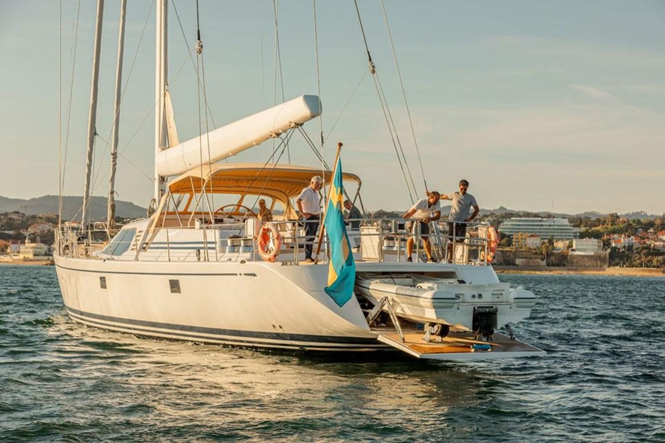 a boat on the water aboard PAULINE AF SKANOR Yacht for Sale