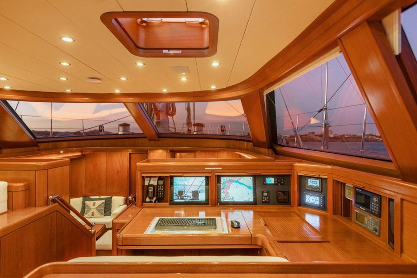 inside of a wooden building aboard PAULINE AF SKANOR Yacht for Sale