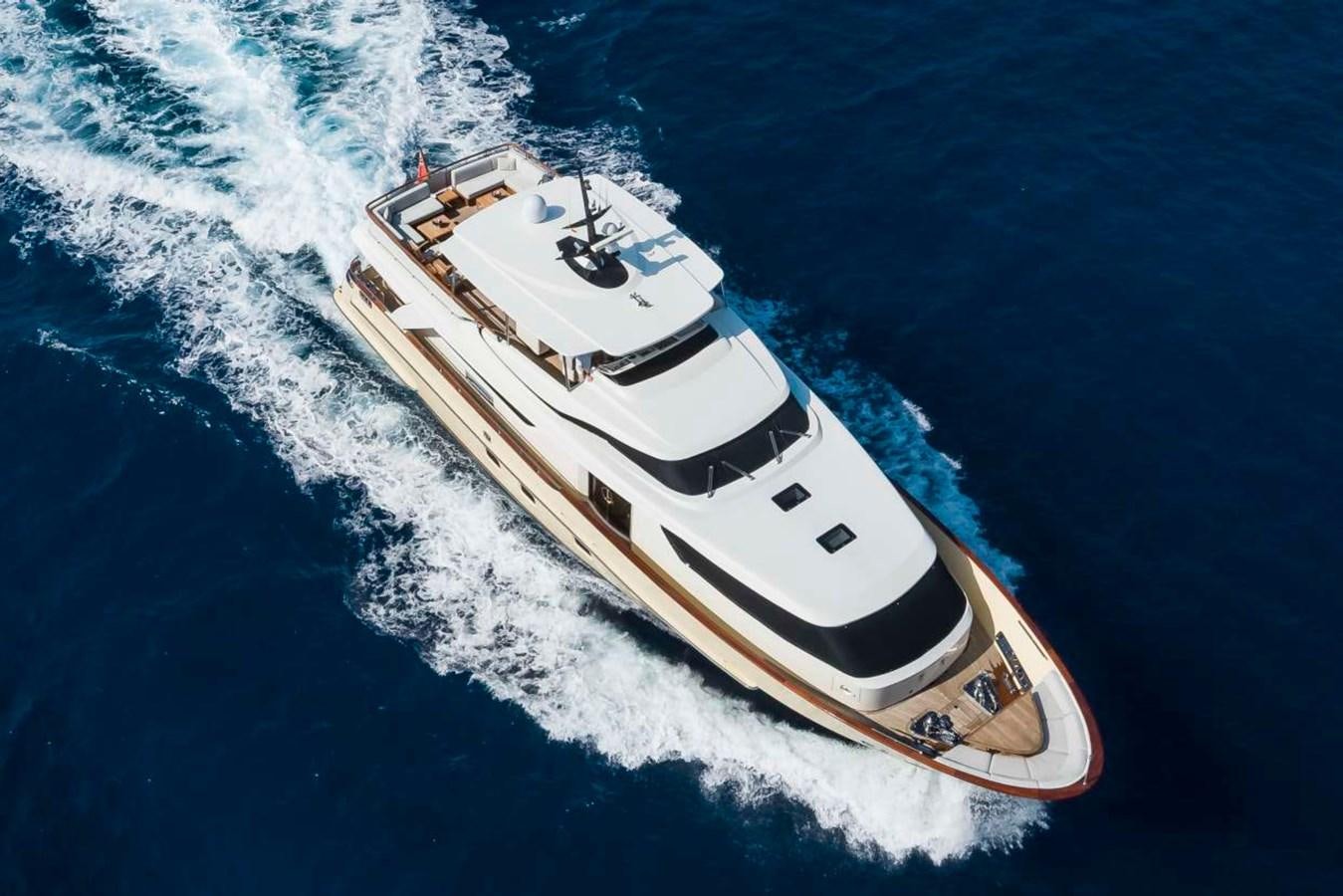 a high angle view of a ship aboard CHRISTINA Yacht for Sale
