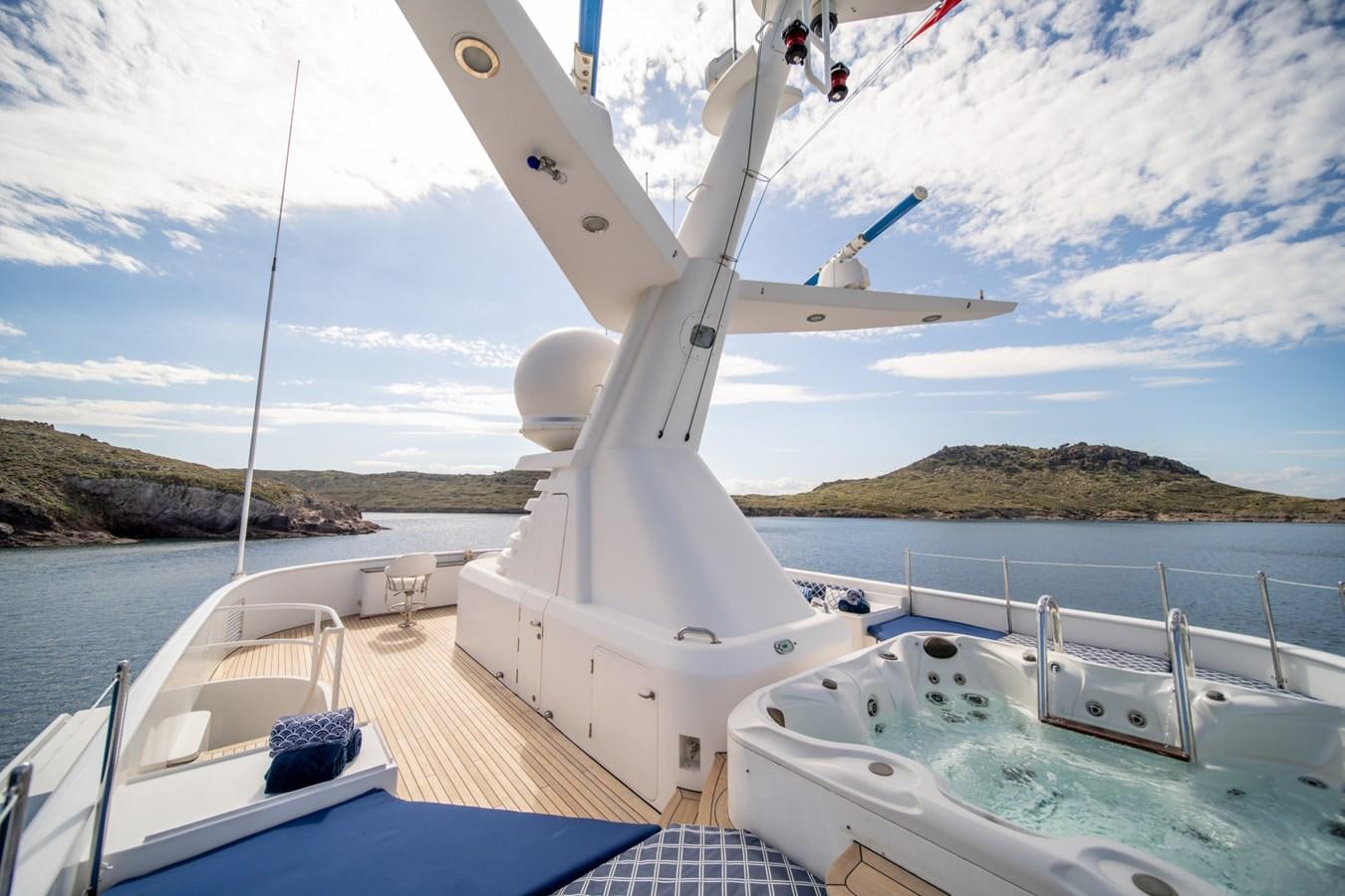 a boat on the water aboard SEA FALCON II Yacht for Sale