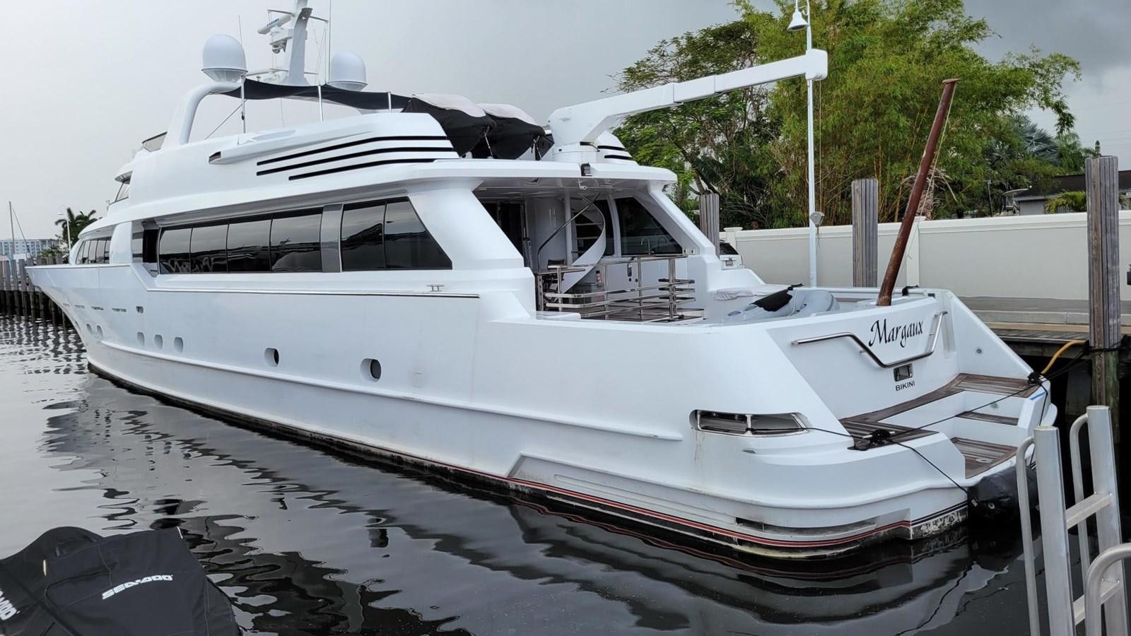 a white boat on the water aboard MARGAUX Yacht for Sale
