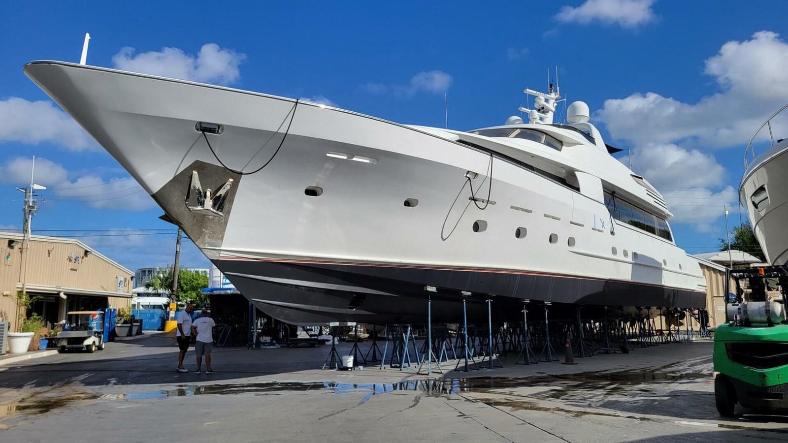 a large white ship aboard MARGAUX Yacht for Sale