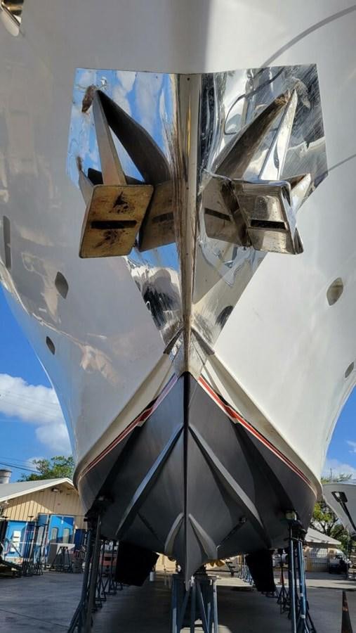 a large satellite dish aboard MARGAUX Yacht for Sale