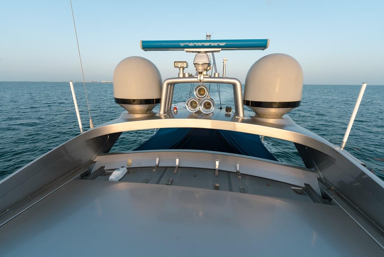 the front of a boat aboard SCRATCH Yacht for Sale