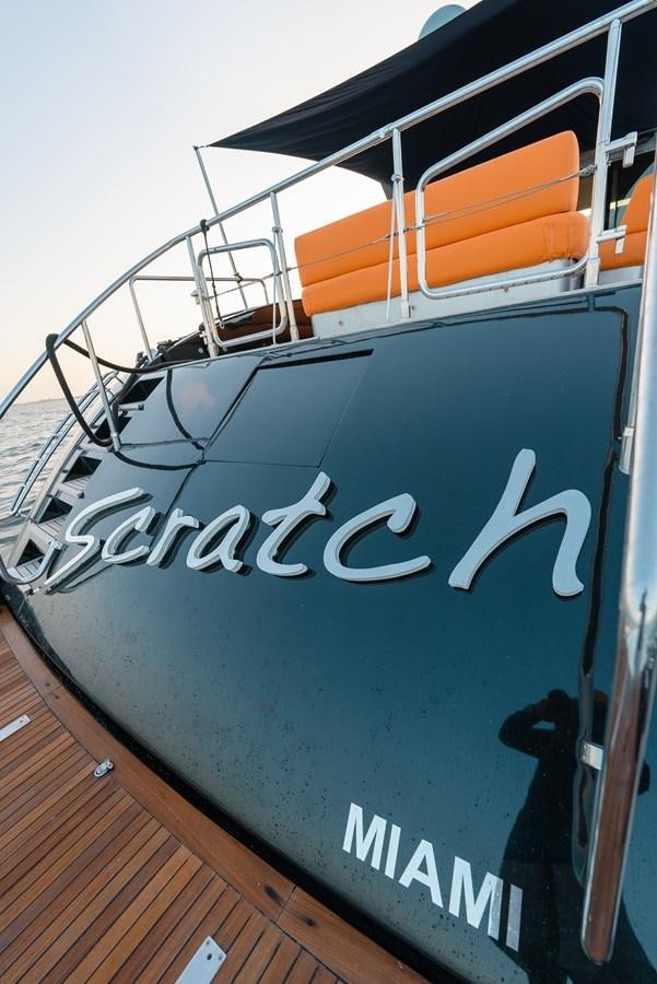 a sign on a building aboard SCRATCH Yacht for Sale