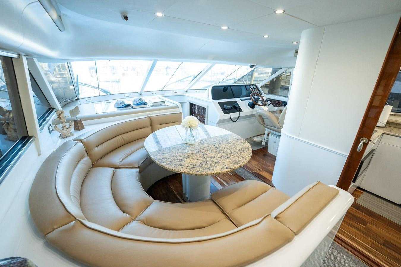 a large room with a large bed aboard 70 Yacht for Sale