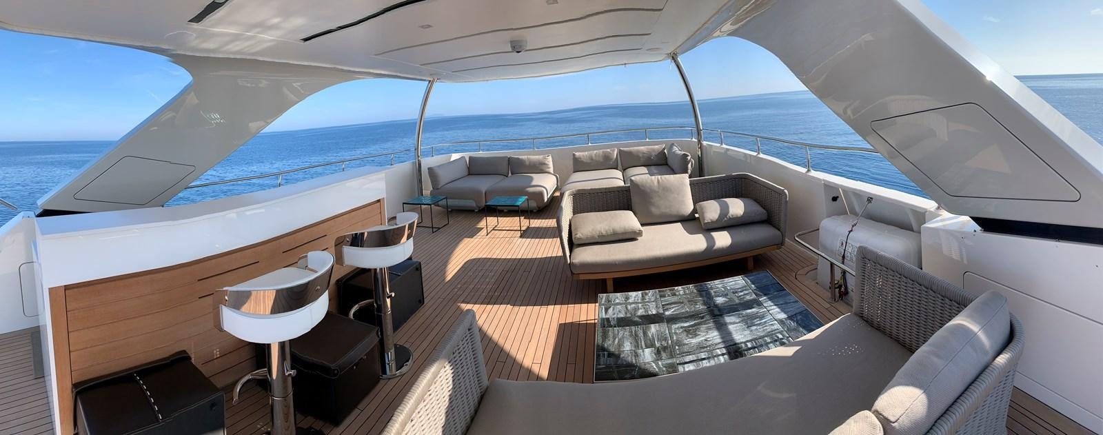 inside of a plane aboard INSIEME Yacht for Sale