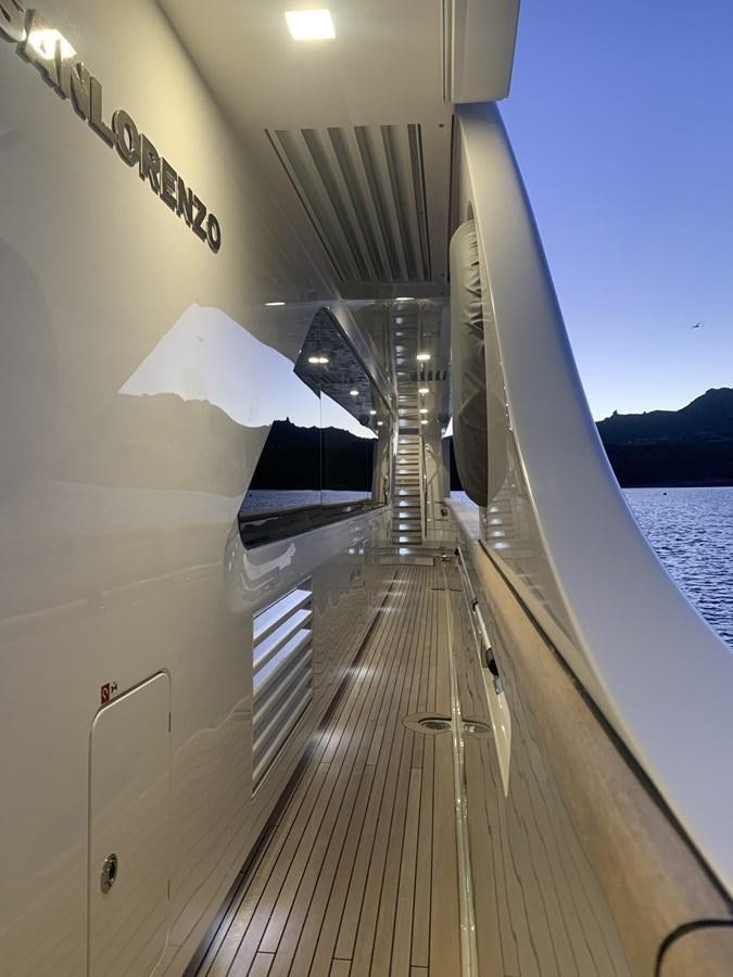 a large metal staircase aboard INSIEME Yacht for Sale