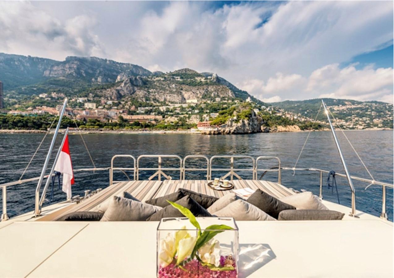 a boat on the water aboard LEOPARD 27M Yacht for Sale