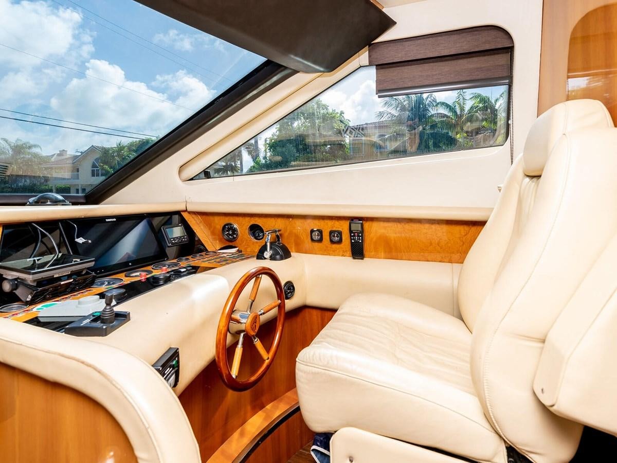 inside of a car aboard NUEVA OLA Yacht for Sale