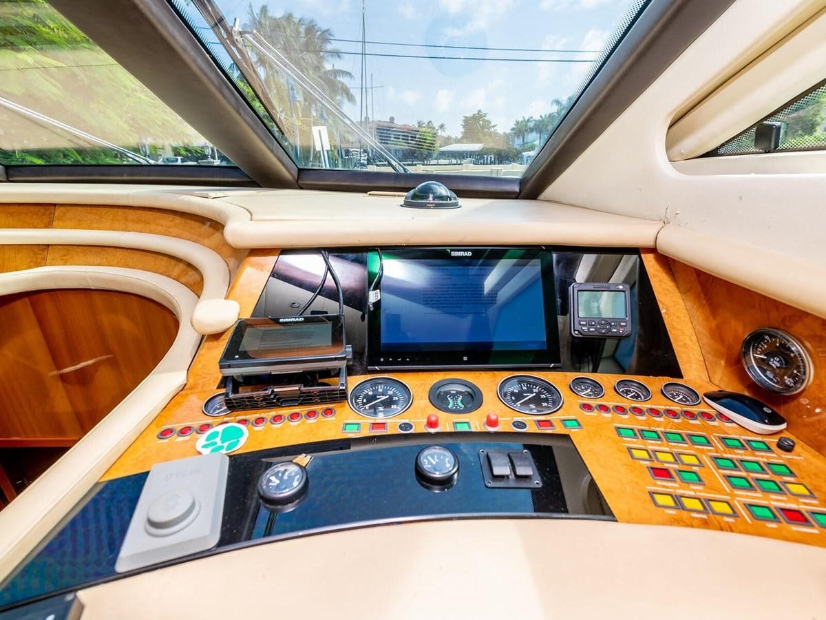 the inside of a car aboard NUEVA OLA Yacht for Sale