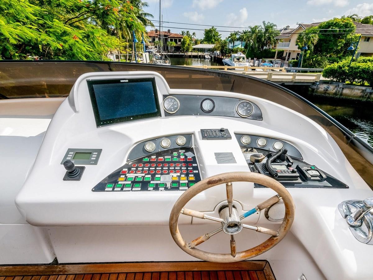 the inside of a car aboard NUEVA OLA Yacht for Sale
