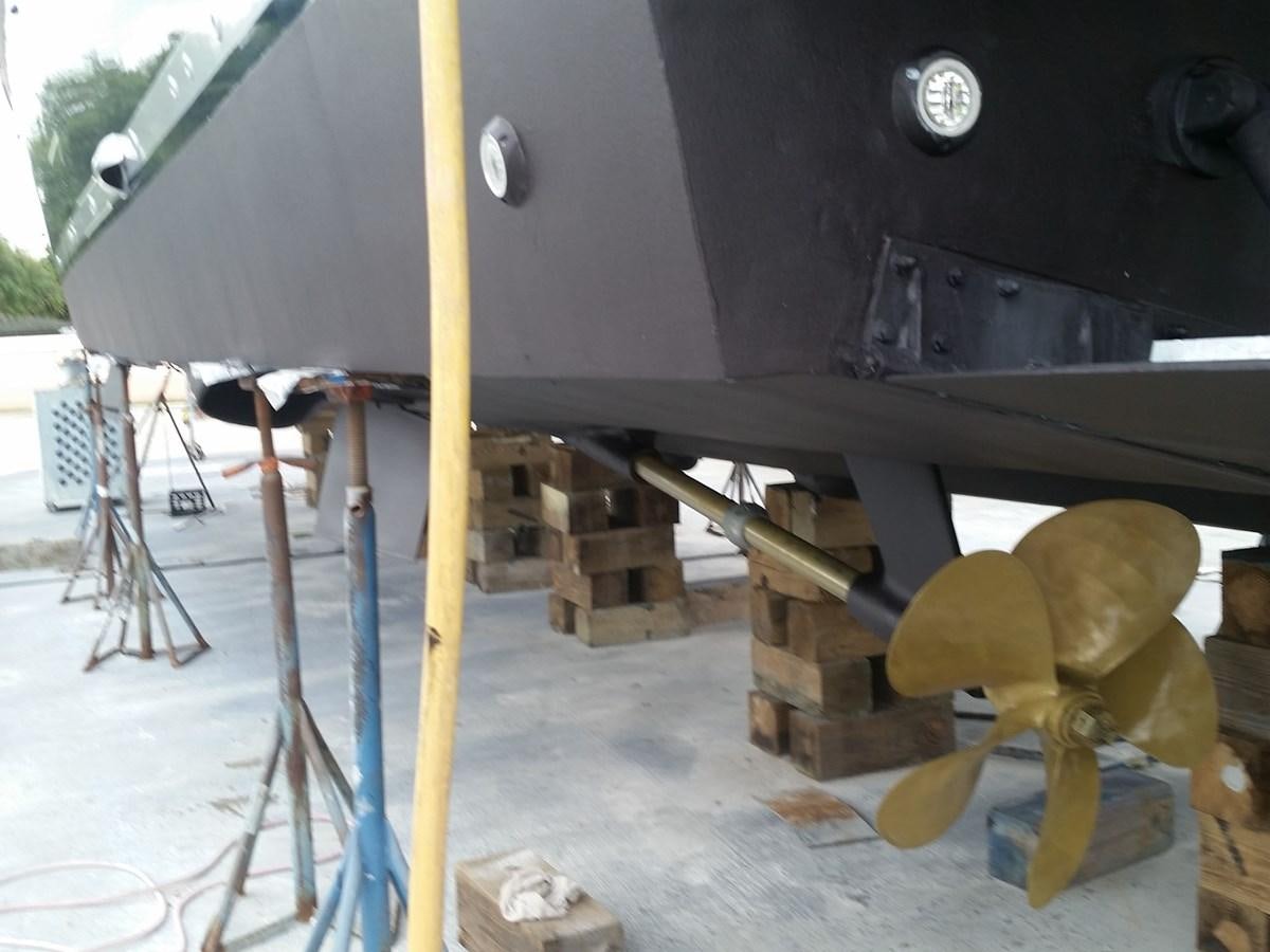 a large white object with a yellow stick on it aboard NUEVA OLA Yacht for Sale