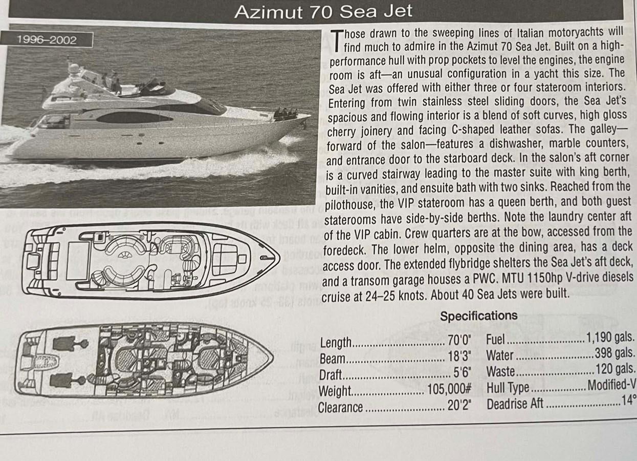 a page of a book aboard NUEVA OLA Yacht for Sale