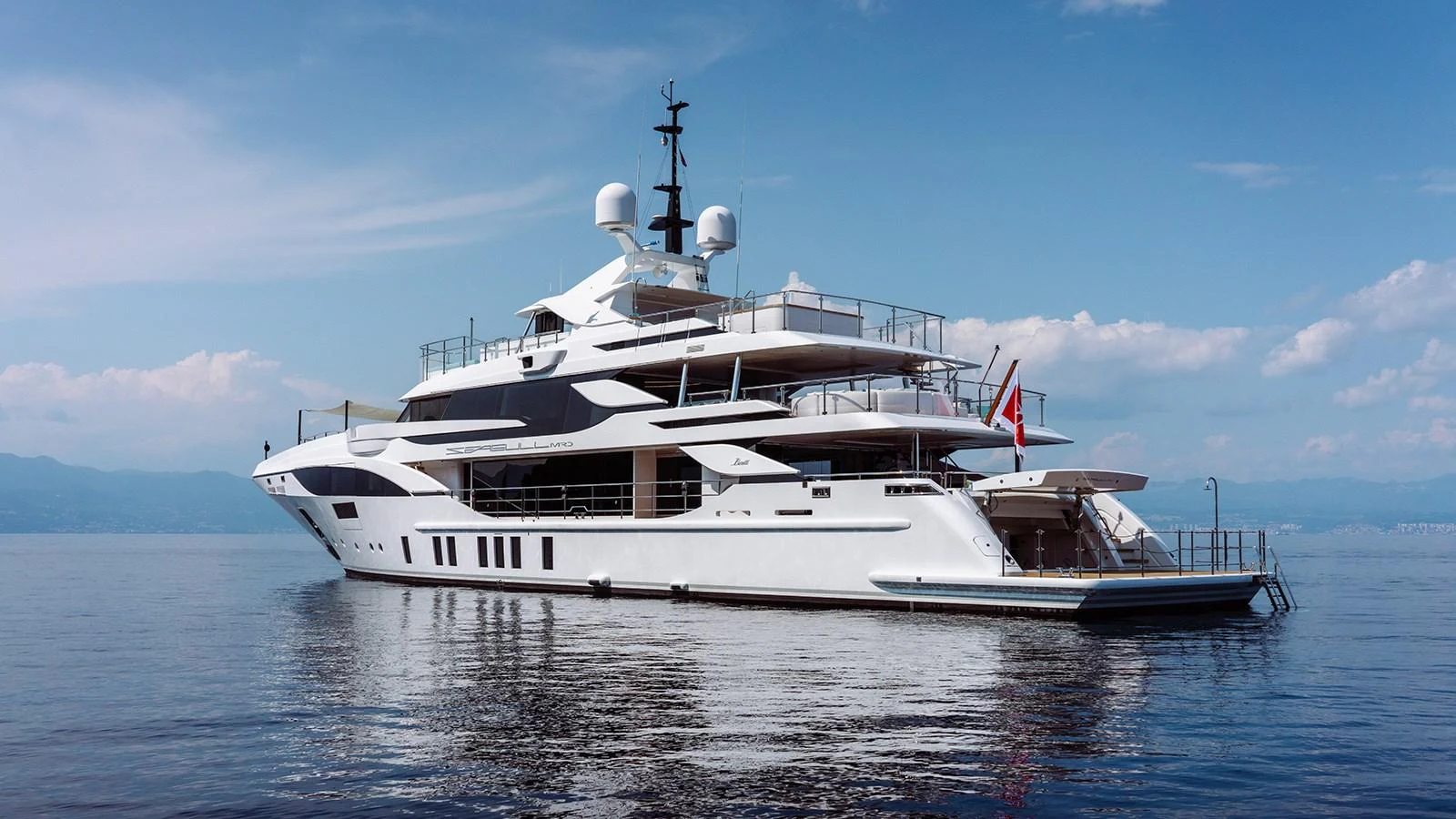 a white yacht in the water aboard SEAGULL MRD Yacht for Sale