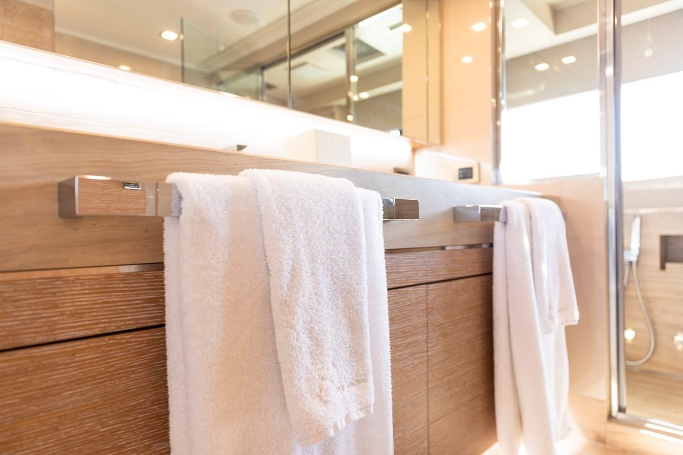 towels on a rack aboard CENTURION Yacht for Sale