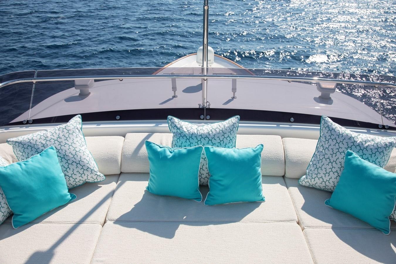 pillows on a boat aboard CENTURION Yacht for Sale