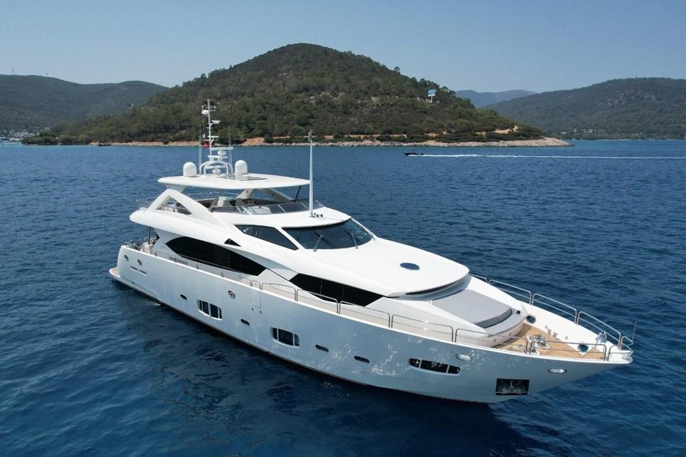 a white yacht in the water aboard SUNSEEKER 34M Yacht for Sale