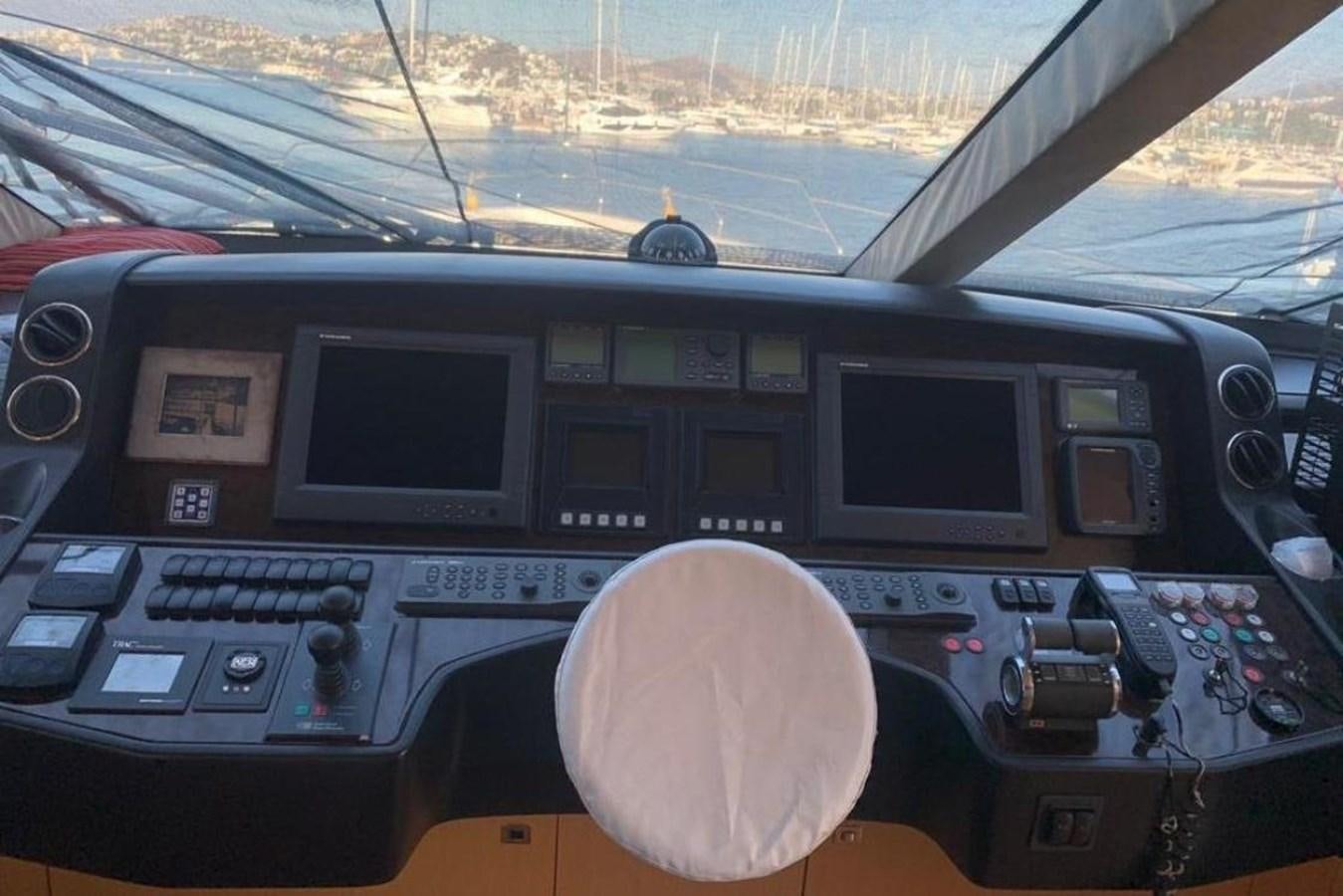 inside of a cockpit aboard PRINCESS 95 Yacht for Sale