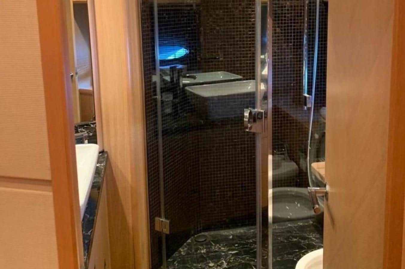 a glass shower unit aboard PRINCESS 95 Yacht for Sale