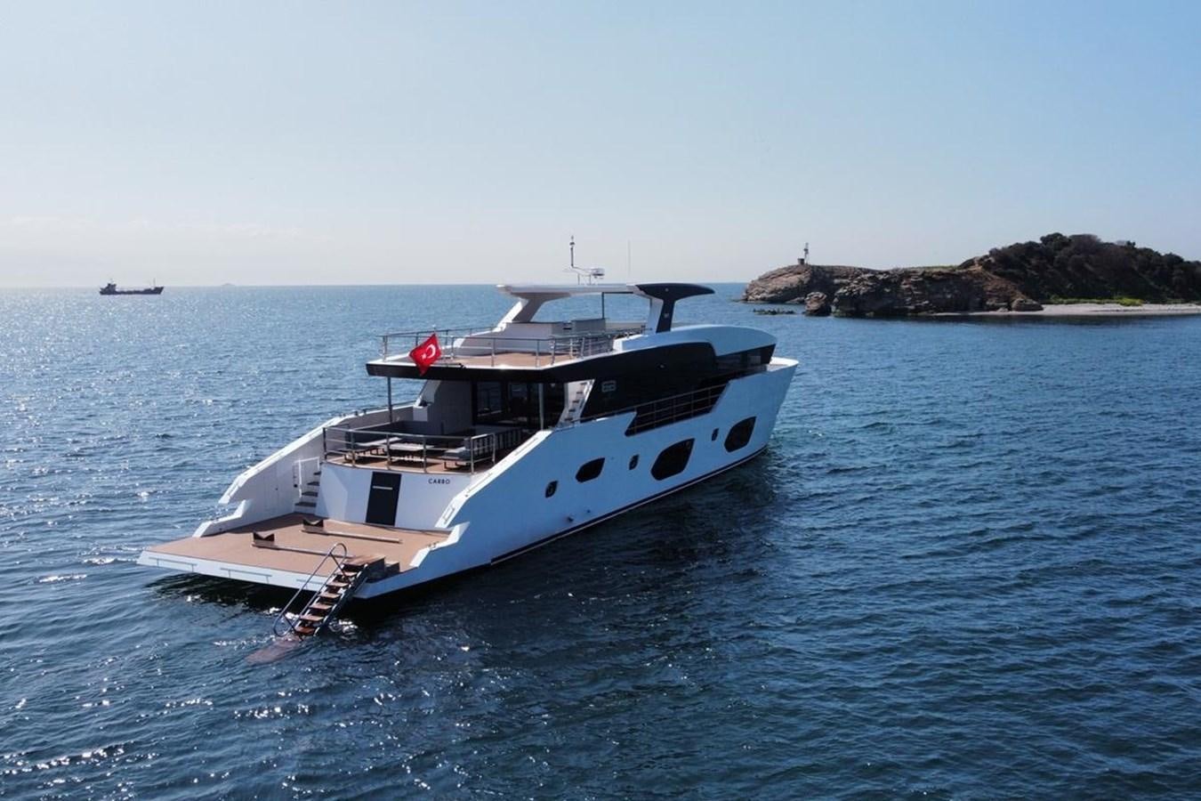 a boat in the water aboard CARBO Yacht for Sale
