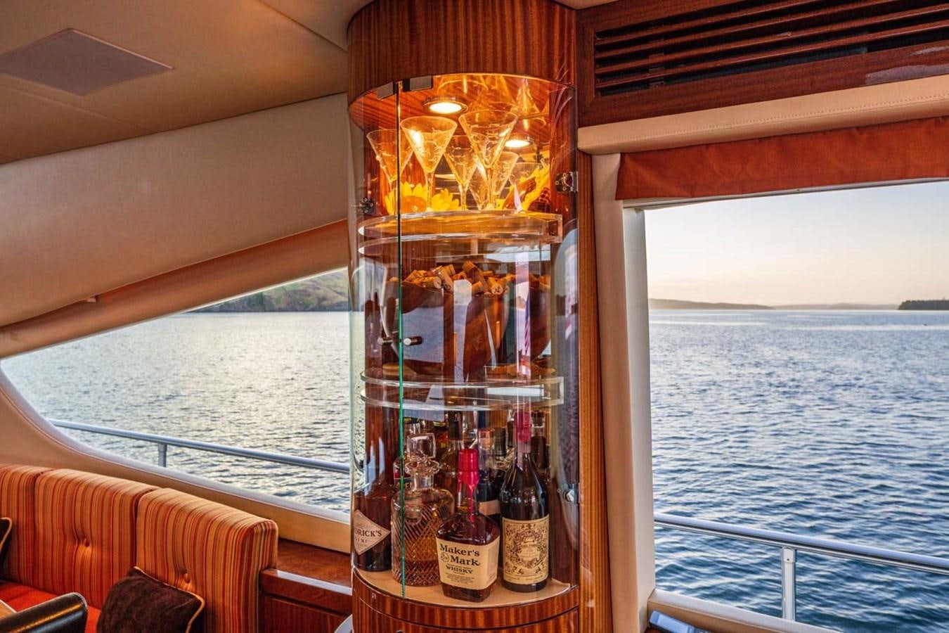 a glass bottle with a light inside a boat aboard BELLA SOGNO Yacht for Sale
