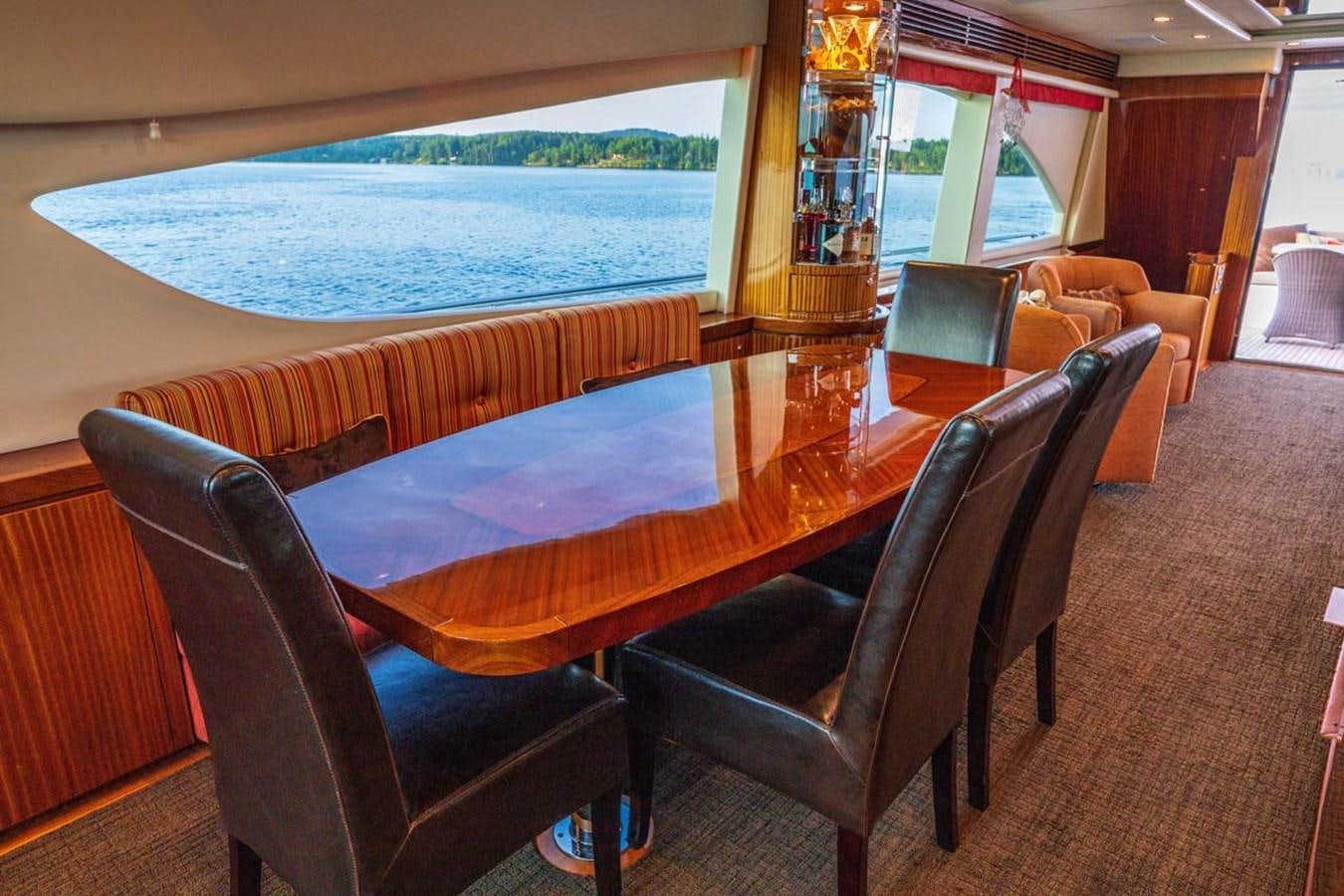 a table and chairs in a room aboard BELLA SOGNO Yacht for Sale