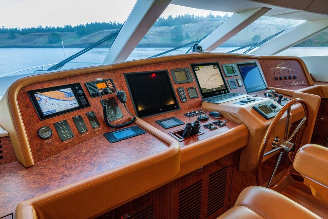 a control panel of an airplane aboard BELLA SOGNO Yacht for Sale