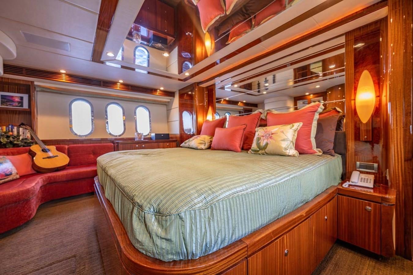 a bed in a cabin aboard BELLA SOGNO Yacht for Sale