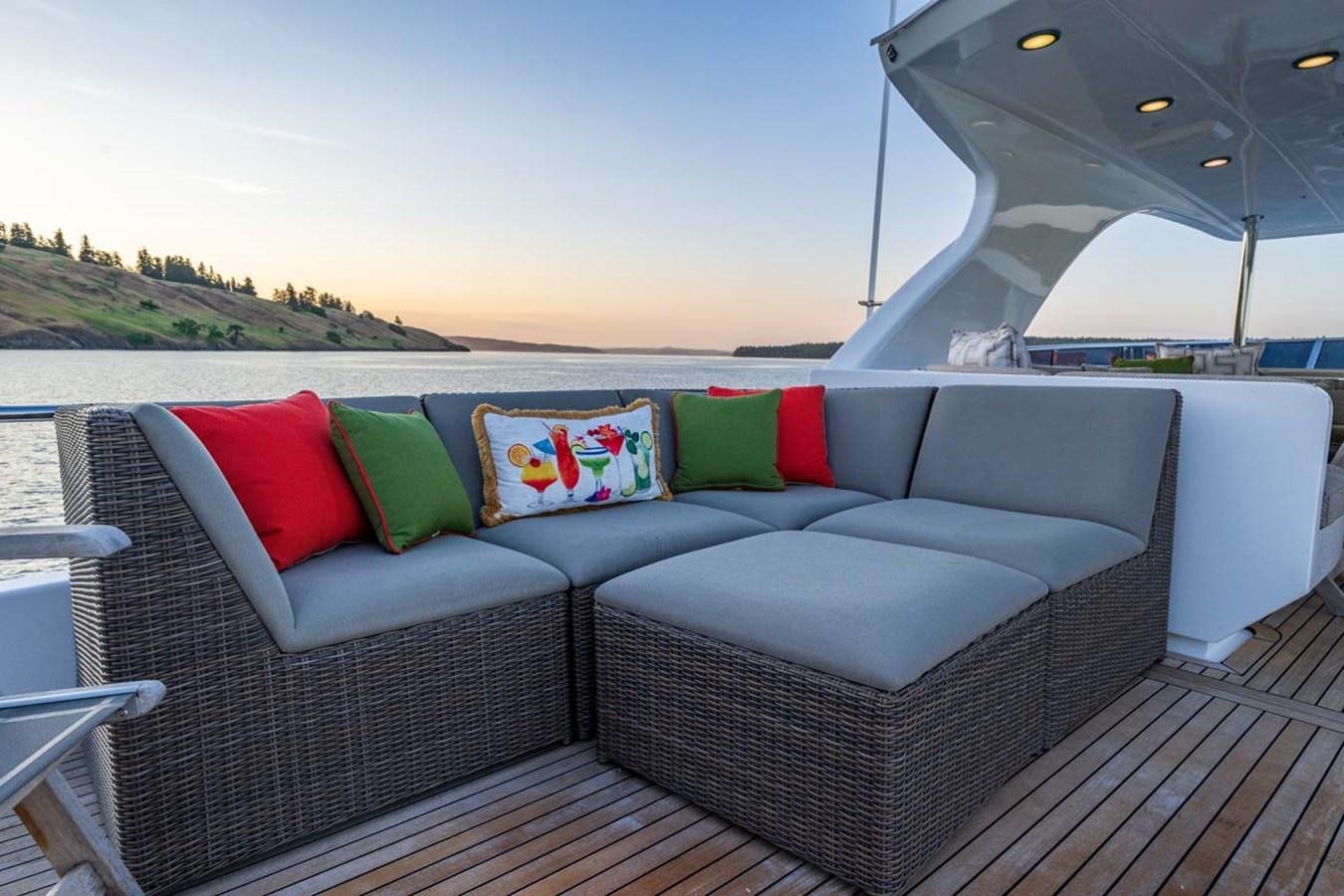 a couch on a boat aboard BELLA SOGNO Yacht for Sale