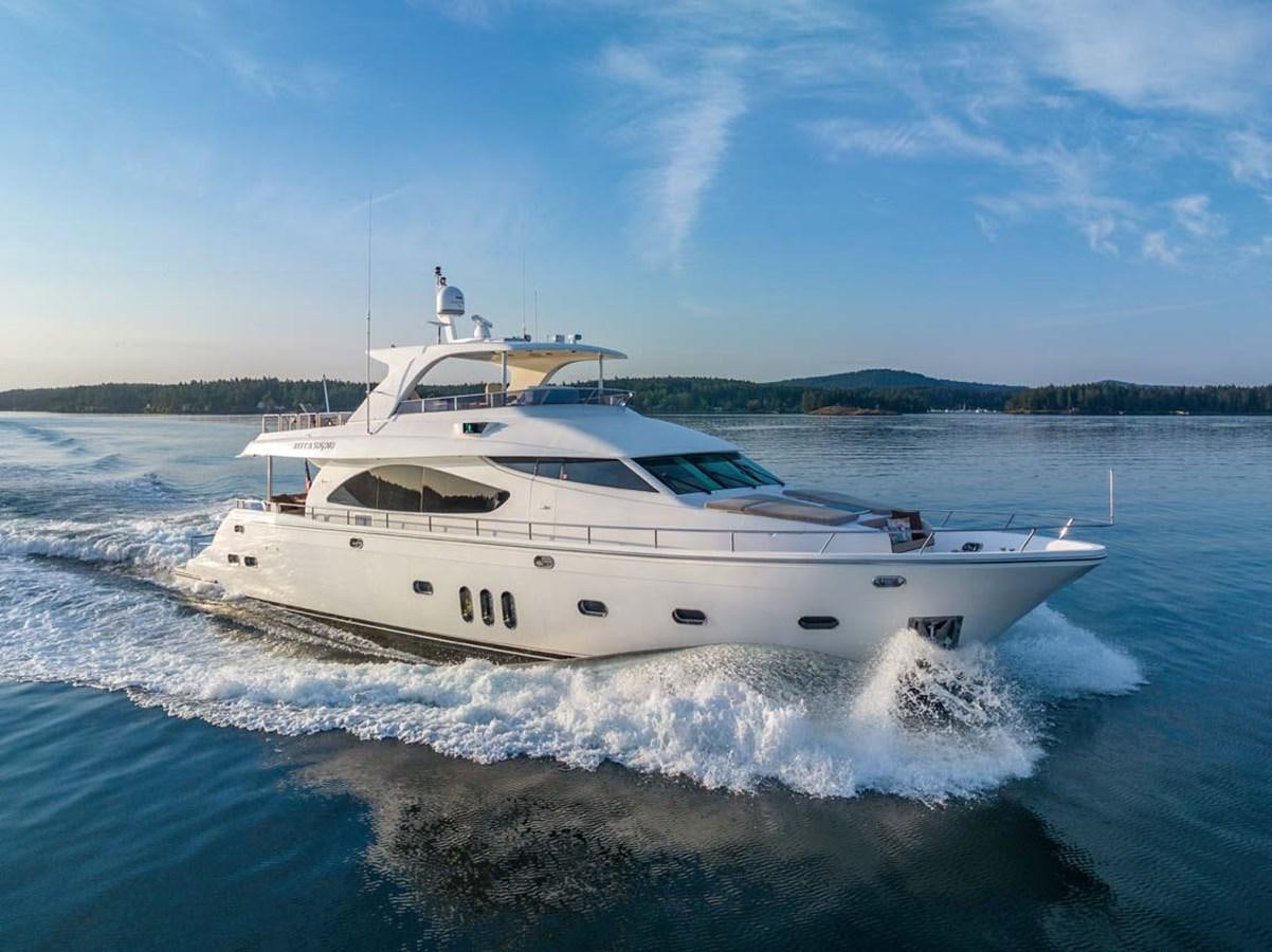 a yacht on the water aboard BELLA SOGNO Yacht for Sale