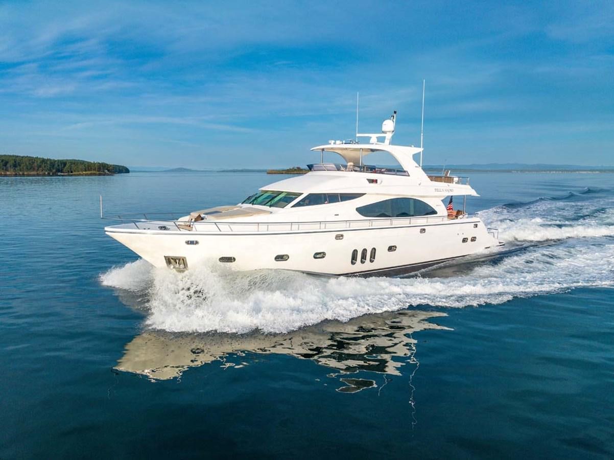 a white yacht on the water aboard BELLA SOGNO Yacht for Sale