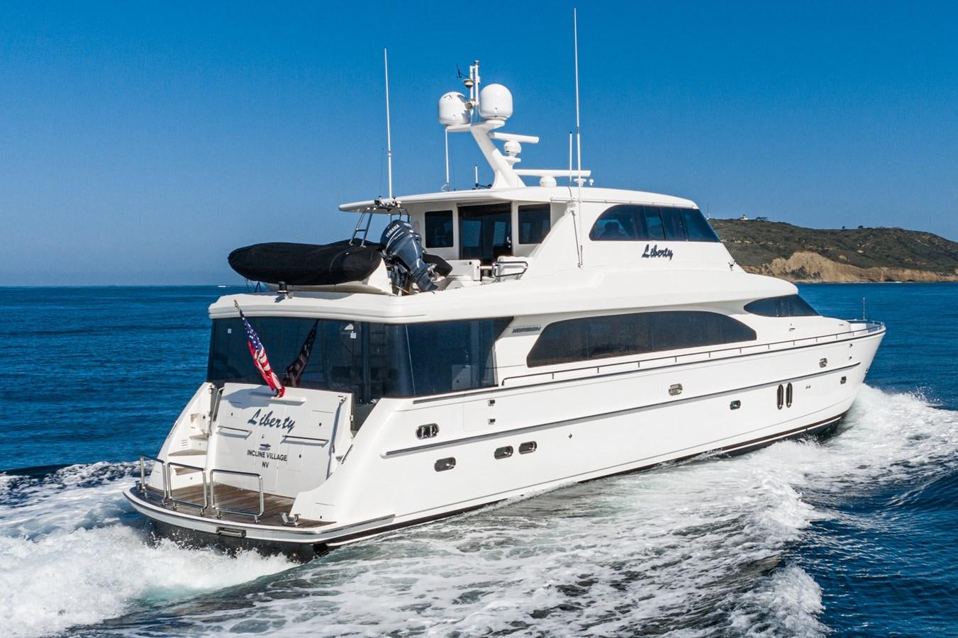 a boat on the water aboard LIBERTY Yacht for Sale
