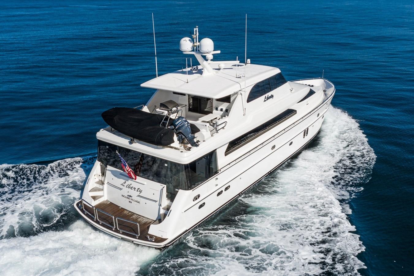 a boat on the water aboard LIBERTY Yacht for Sale