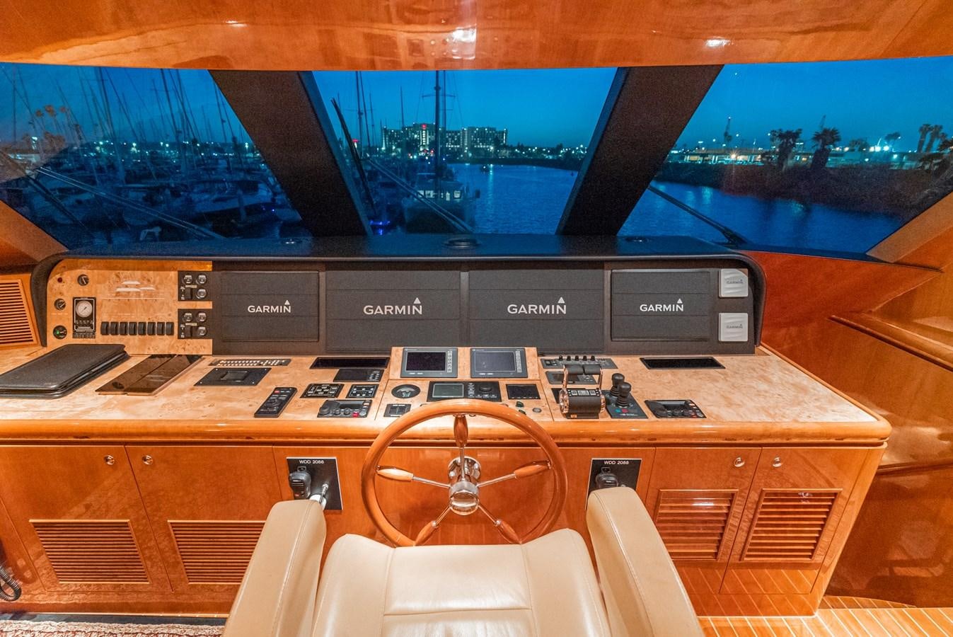 a wooden boat on a boat aboard LIBERTY Yacht for Sale