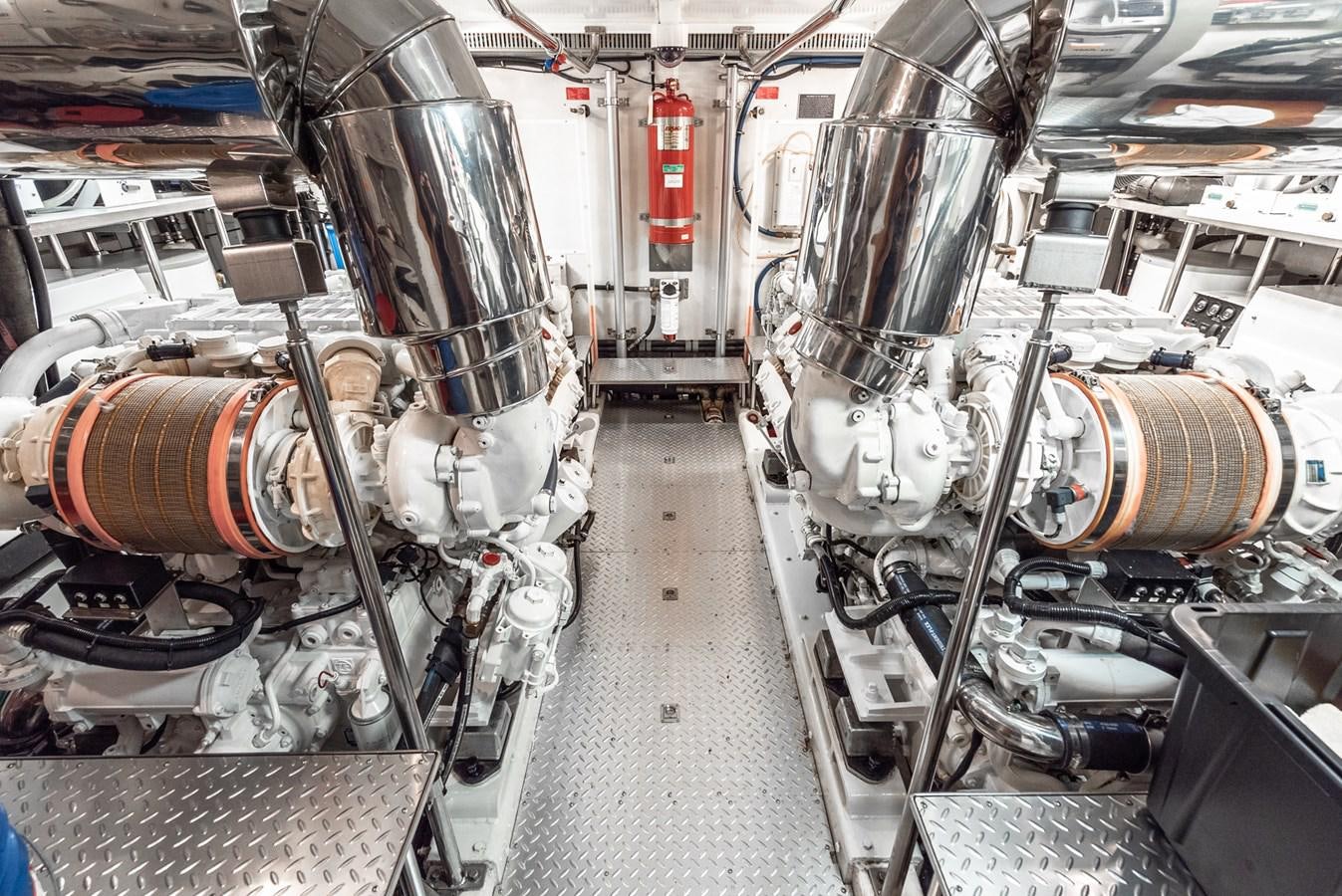a close-up of a machine aboard LIBERTY Yacht for Sale