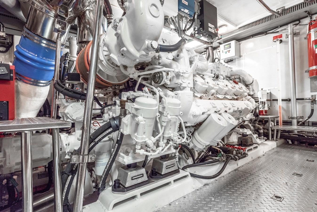 a close-up of a machine aboard LIBERTY Yacht for Sale