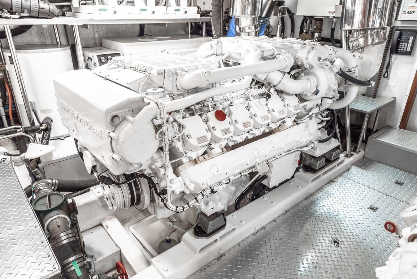 a machine with a large metal object aboard LIBERTY Yacht for Sale