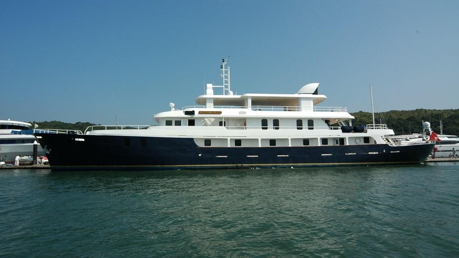 a large boat in the water aboard WESTERN ISLES Yacht for Sale
